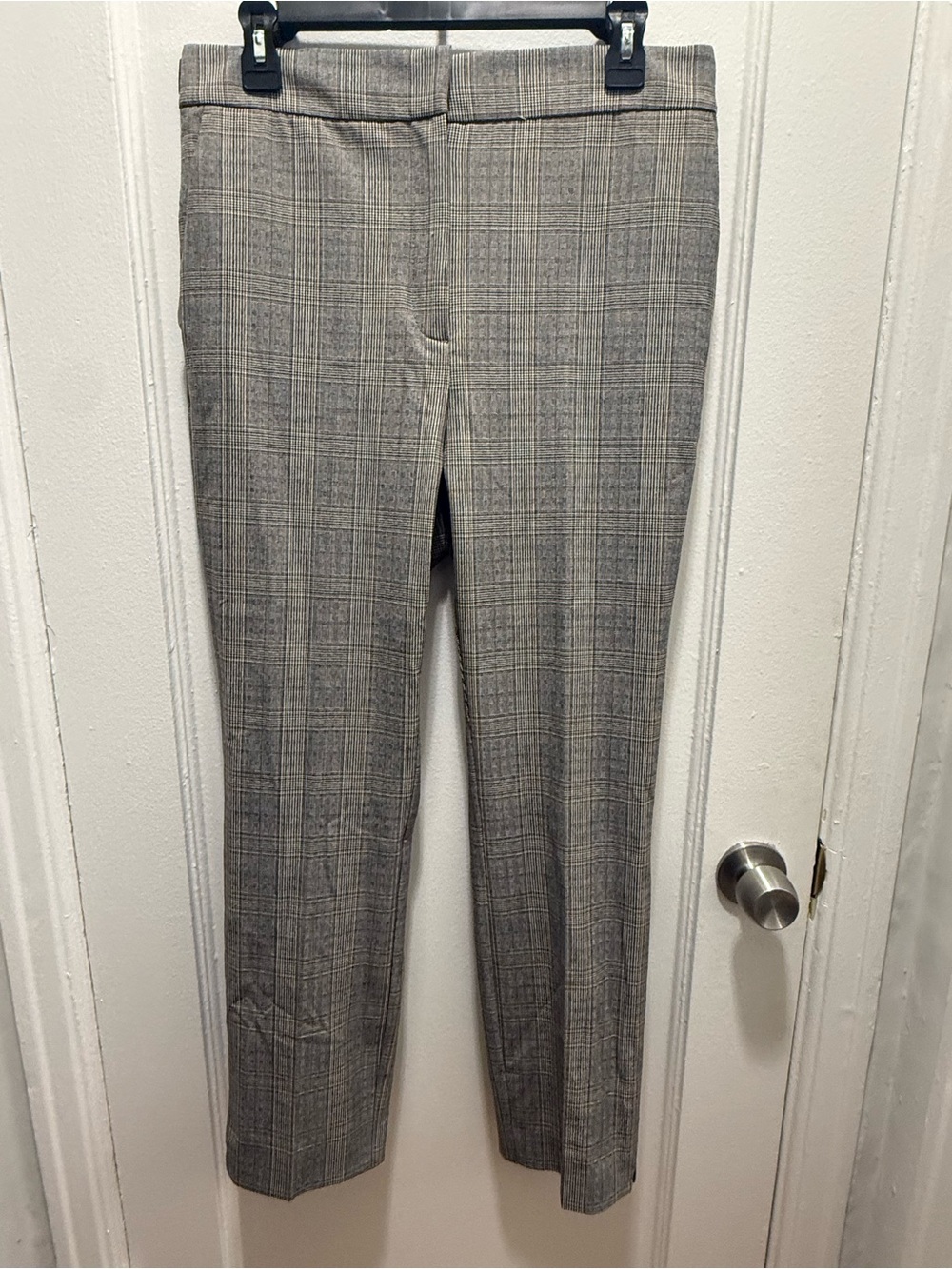 Zara Women’s XL Plaid Slim Fit Trousers Stretch Waist Pants
